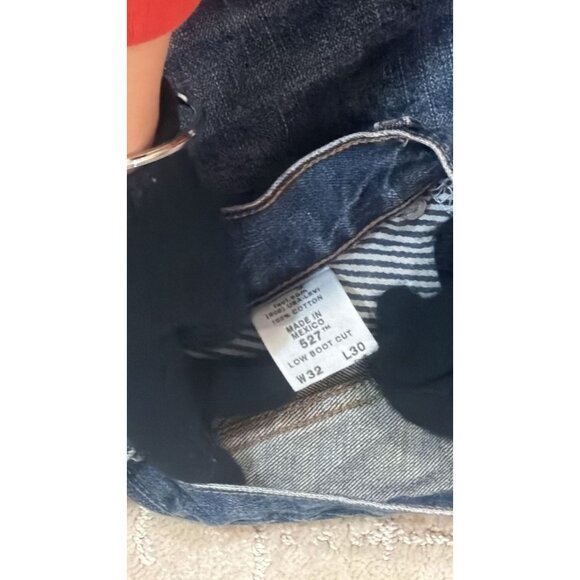 Levi's 527 Low Boot Cut Jeans Mens 32x30 Dark Wash Blue Denim 100% Cotton - Picture 5 of 5